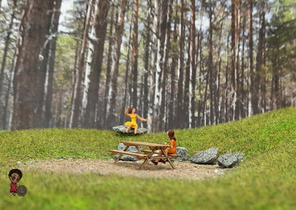 Set Picknick-Garnitur - 1:87 oder 1:32, inkl. Videoanleitung